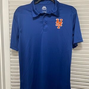 Majestic New York Mets Blue Polo Shirt – MLB Performance Collared Top